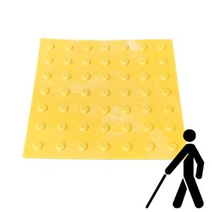 Тактильна плитка поліуретанова "Конус" 400х400х3 (жовта)