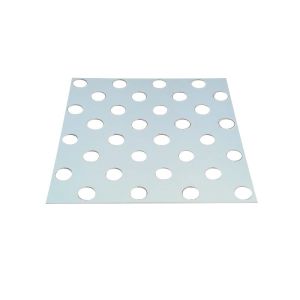 Трафарет з ДВП 410х410 для метал. тактильних індикаторів d36мм "Конус"- ромб (без індикаторів)