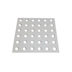 Трафарет з ДВП 410х410 для метал. тактильних індикаторів d36мм "Конус" (без індикаторів)
