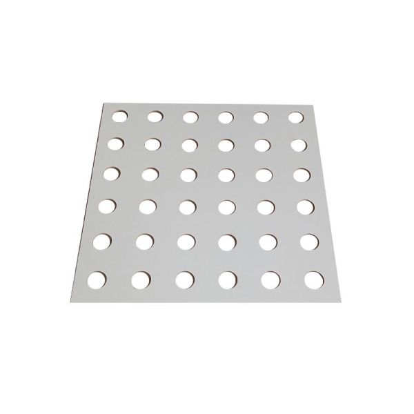 Трафарет з ДВП 410х410 для метал. тактильних індикаторів d36мм "Конус" (без індикаторів)