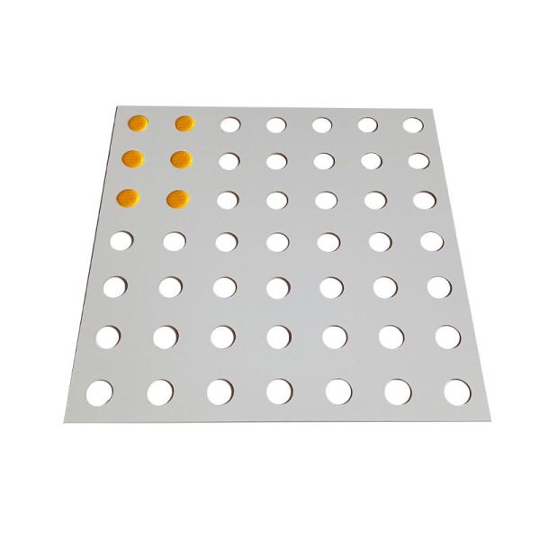 Трафарет з ДВП 400х400 для тактильних індикаторів "Конус" (без індикаторів)