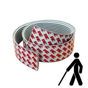 Стрічка тактильна самоклеюча 50х5 мм (1 м) сіра