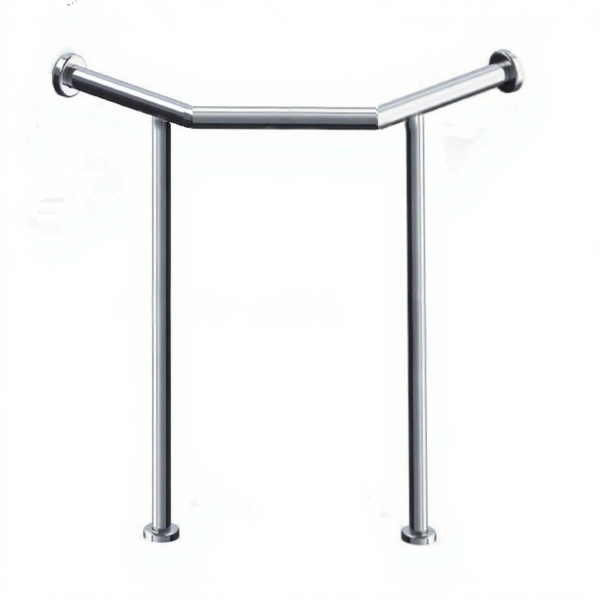Поручень інвалідний кутовий для мийки «стіна-підлога» 32 мм – 600×600×800 мм