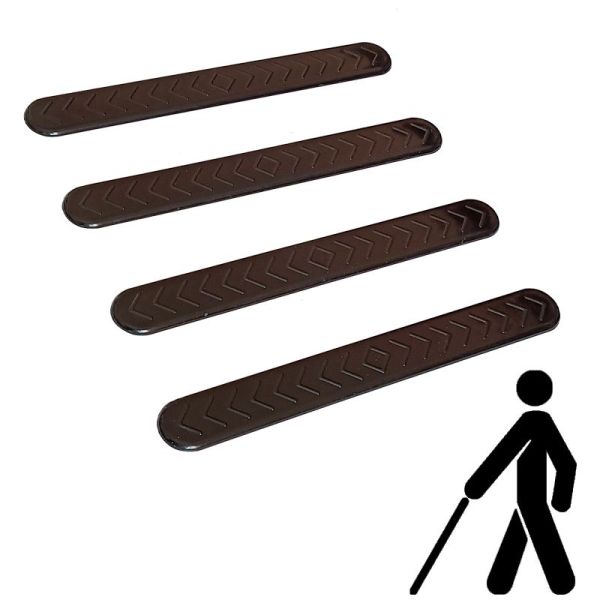 Тактильний індикатор "Смуга" самоклеючий 280 мм (чорний) (1шт)