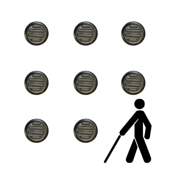 Тактильний індикатор "Конус" самоклеючий Ø25 мм (чорний)