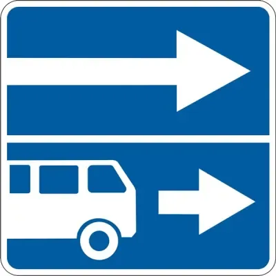 Дорожній Знак 5.10.3 Виїзд на Дорогу із Смугою для Руху Маршрутних Транспортних Засобів