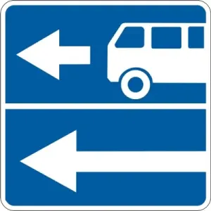 Дорожній Знак 5.10.4 Виїзд на Дорогу із Смугою для Руху Маршрутних Транспортних Засобів