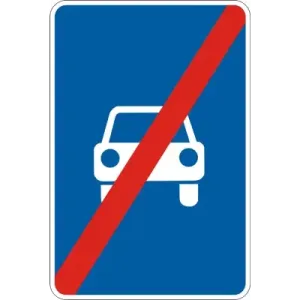 Дорожній Знак 5.4 Кінець Дороги для Автомобілів