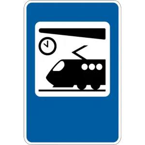 Дорожній Знак 5.72 Залізничний Вокзал чи Пункт Зупинки Поїздів