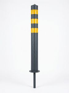 Стовпчик металевий паркувальний Mast500 з світловідбиваючими смужками Masteroad