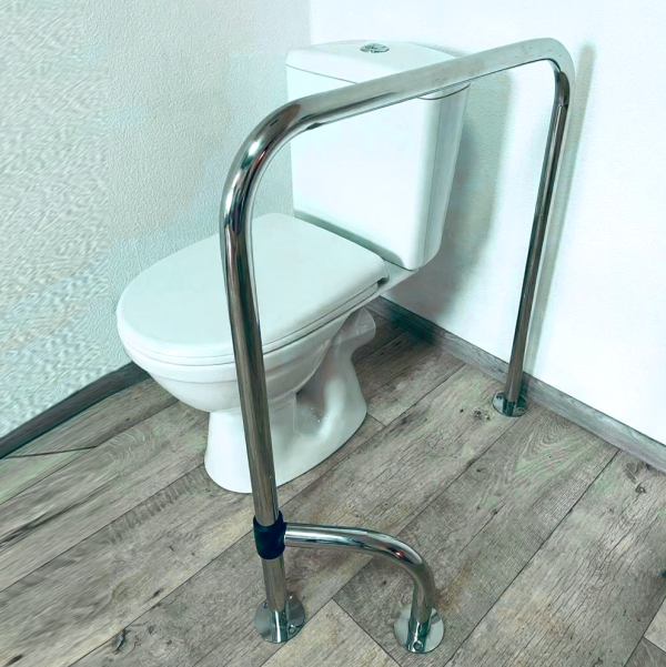 Поручень в туалет п-подібний з поворотною ніжкою 360° для людей з інвалідністю 32мм - 800х700мм