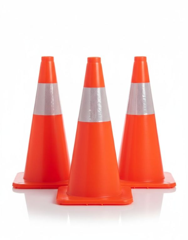 Сигнальний гнучкий конус 500 мм | Дорожній конус для безпеки та організації руху