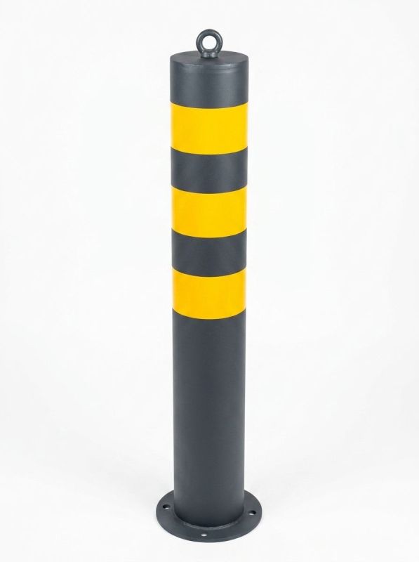 Стовпчик металевий паркувальний Mast500 з світловідбиваючими смужками Masteroad