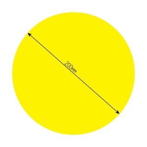 Наліпка “Увага! Перешкода!” Жовте коло, Ø 200 мм