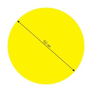 Наліпка “Увага! Перешкода!” Жовте коло, Ø 150 мм