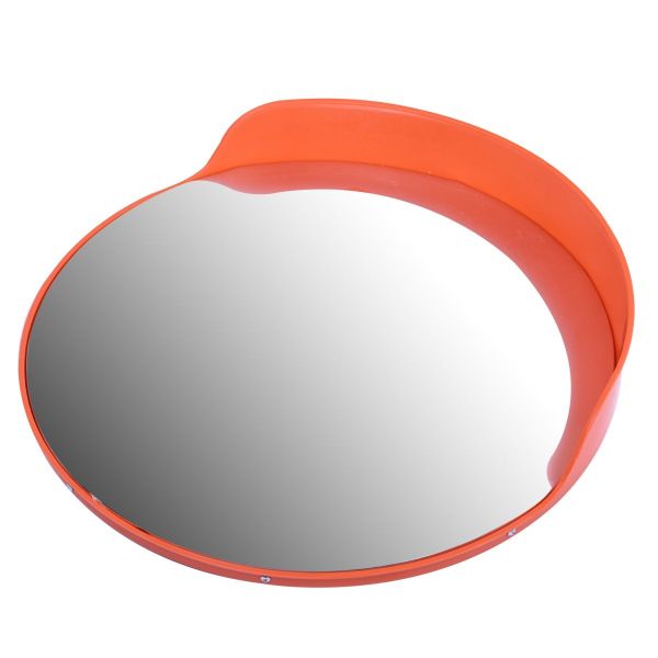 Дорожнє оглядове сферичне дзеркало з козирком D1000 мм – для безпеки на перехрестях і парковках