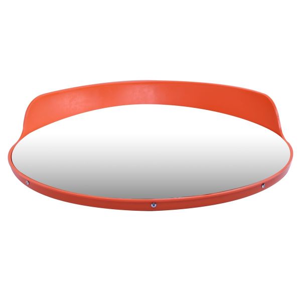 Дзеркало дорожнє сферичне D450 мм з козирком (помаранчеве) – MasteRoad