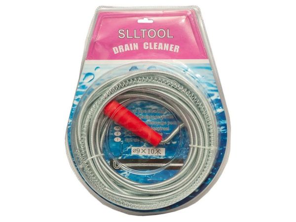 Кабель для очищення труб, Л-10 м, Д 9 мм.