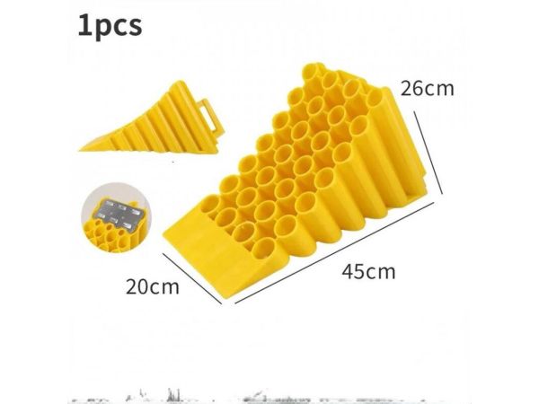 Противідкатний черевик MasteRoad ABS 45×20×26 см жовтий