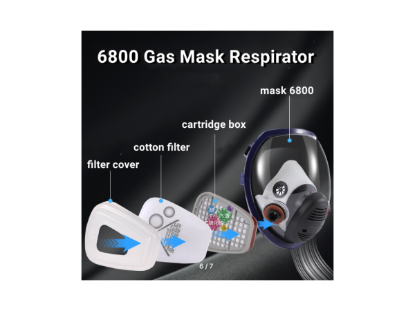 Респіратор 6800 з карбоновими фільтрами