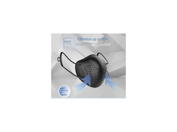 Маска-респіратор зі змінним фільтром - Модель А8 - Чорна