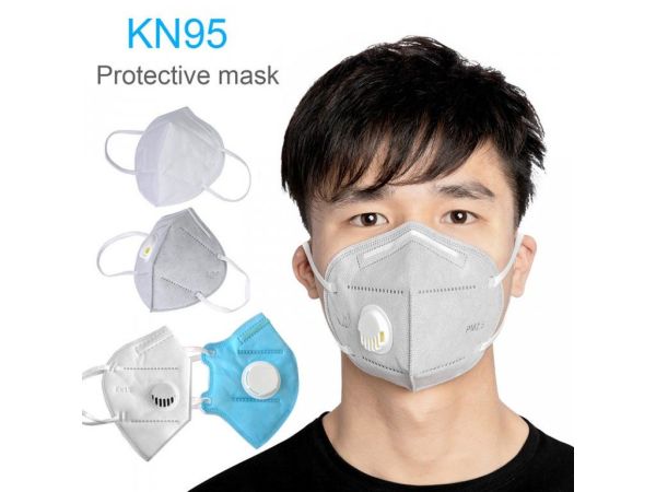 Маска респіратора N95/KN 95 багаторазове використання з клапаном фільтра видиху (білого кольору)