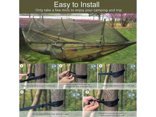 Туристичний гамак з москітною сіткою