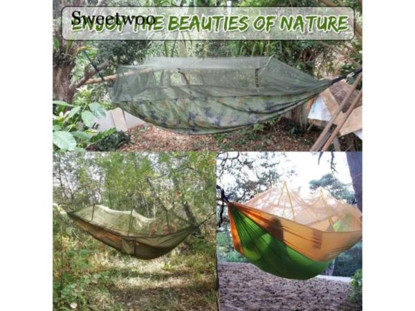 Туристичний гамак з москітною сіткою