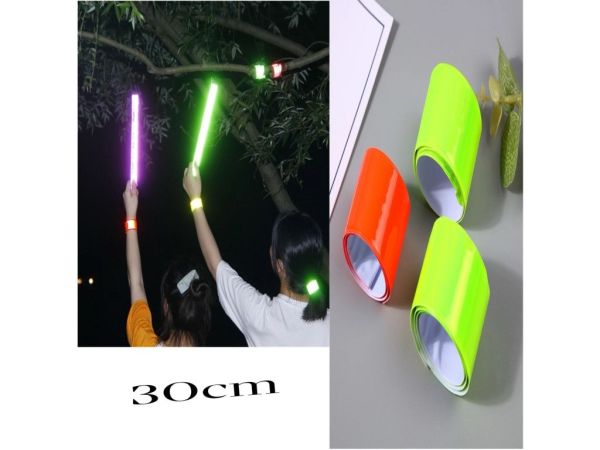 Світловідбивний браслет Лимон 30 см | Флікер для пішоходів і велосипедистів | Купити в Україні