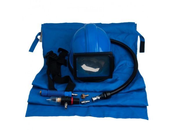 Шлем пескоструйный HY-02A и HY-02B,с регулятором температуры , система охлаждения бленды ID