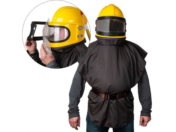 Шлем пескоструйный HY-02A и HY-02B,с регулятором температуры , система охлаждения бленды ID