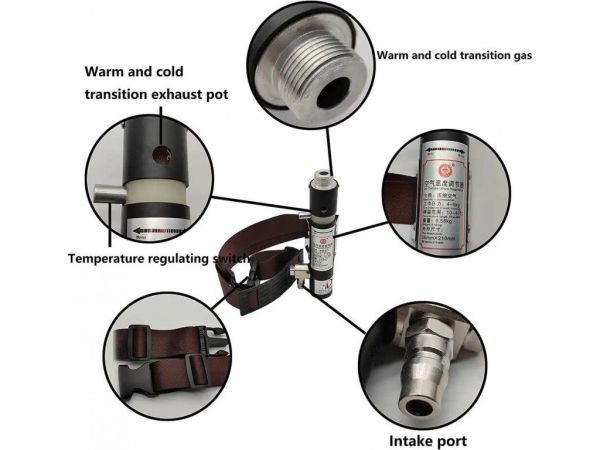 Регулятор температуры для пескоструйного шлема, система охлаждения бленды ID