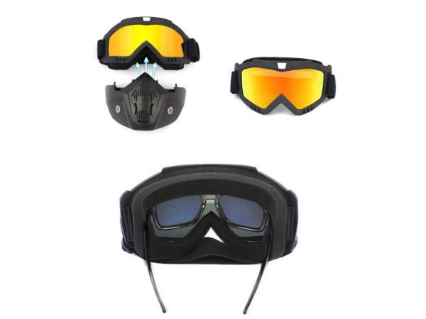 Захисні окуляри Unisex, вітрозахисні, з фільтром для рота