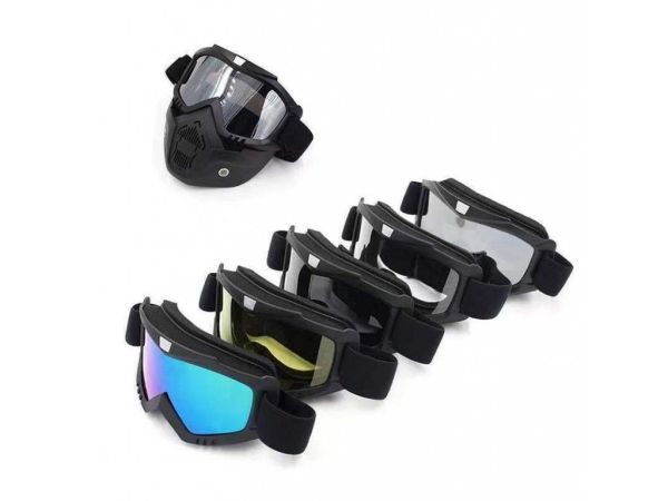 Захисні окуляри унисекс, вітрозахисні, з фільтром для рота