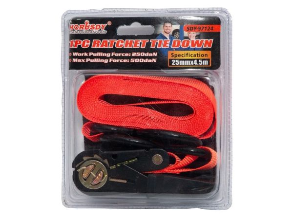 Затягуючий ремінь 250/500кг 4,5 метра (багажна краватка) ХОРУСДИ